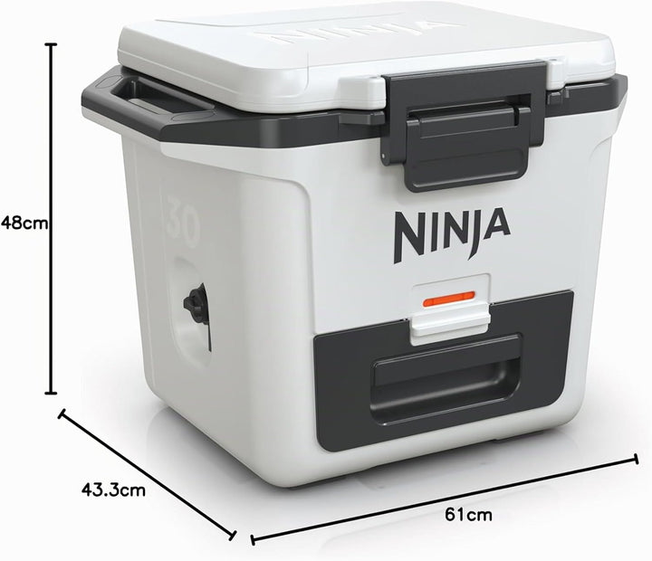 Ninja FrostVault Hard Cooler 28L, Premium isolierte Kühlbox, hält Eis bis zu 6 Tage, integrierte Tro