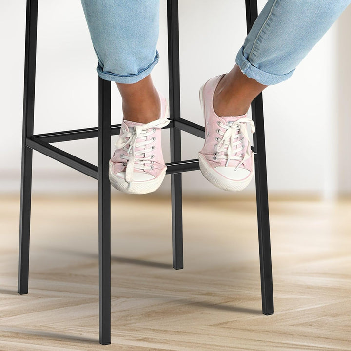 CLP 2er Set Barhocker Montreal I Gepolsterte Barstühle mit Stoffbezügen I Tresenhocker mit Metallges