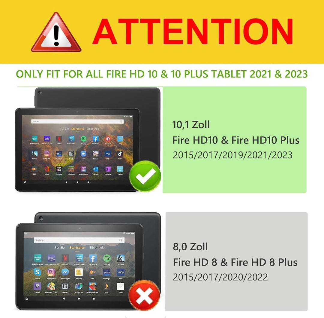 Tastatur für Fire HD 10 2023 13th /HD 10 Plus 10.1&