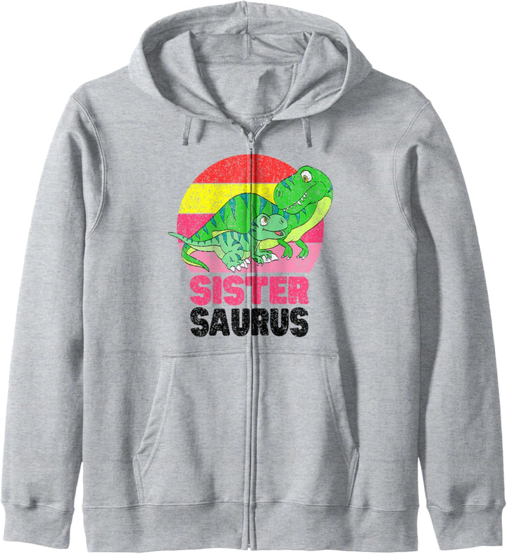 SisterDinosaur SisterSaurus Dino T-Rex Baby Family Matching Kapuzenjacke