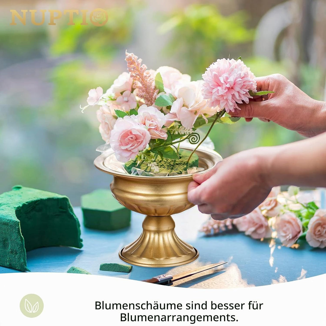 Nuptio 2 Stücke Mini Grösse Metall Urne Pflanzer Elegante Hochzeit Mittelstücke Vase für Hochzeit De