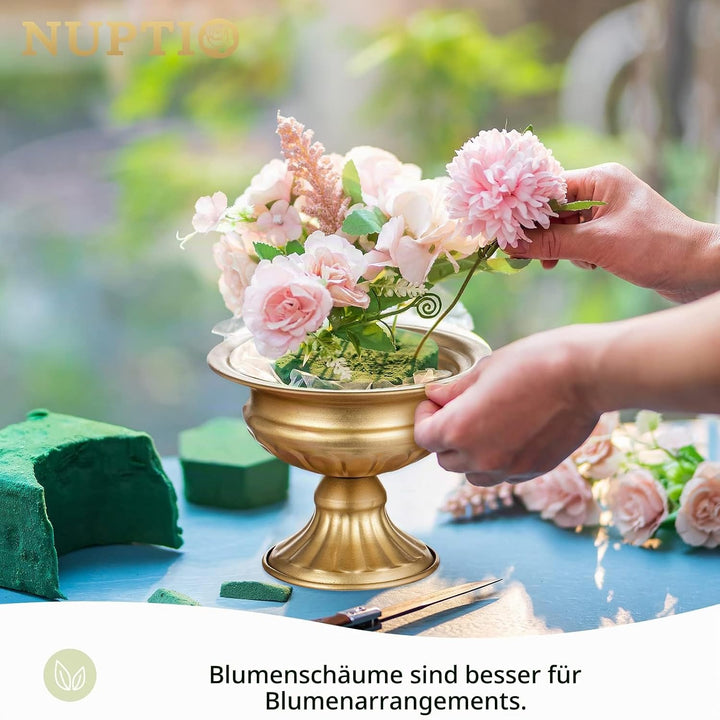 Nuptio 2 Stücke Mini Grösse Metall Urne Pflanzer Elegante Hochzeit Mittelstücke Vase für Hochzeit De