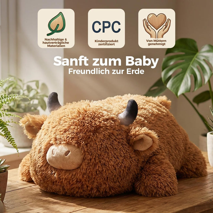 Mewaii Weighted Plüsch Gewichtstiere Hochlandrind Kuscheltier 58cm,1.8kg (4.0 lbs) Kawaii Plüschtier