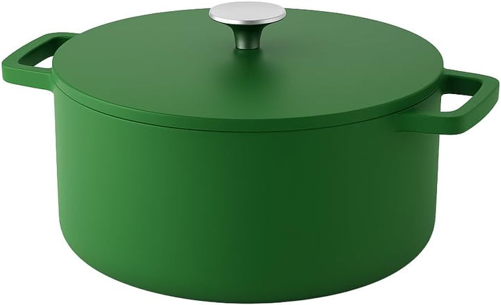 Cook & Pan - Go Green Gusseiserner Bräter 24 cm - 4 Liter-Induktionsgeeignet-PFAS frei -Antihaft- wä
