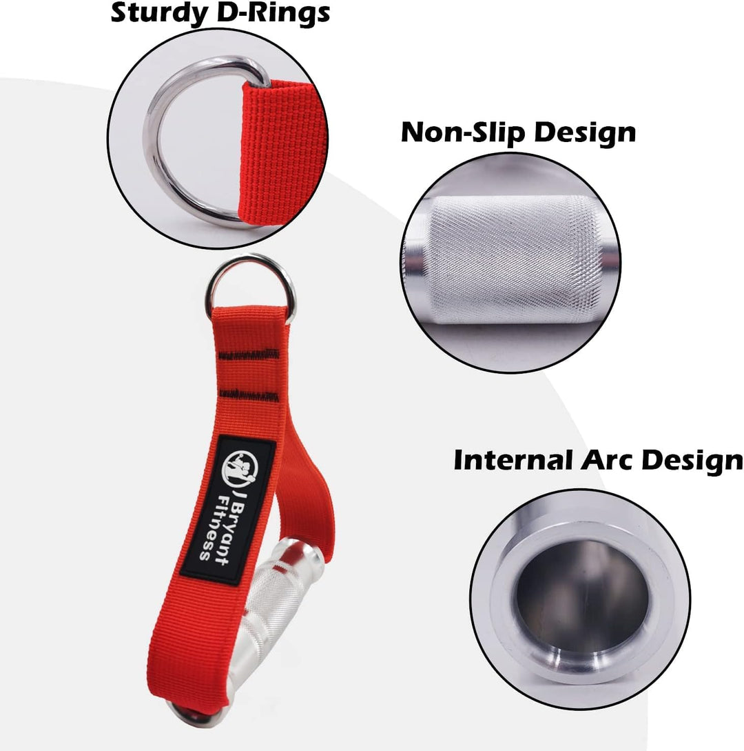 J Bryant Fitness Resistance Band Handle Cable Machine Attachment for Pulley Machine Heavy Duty Metal