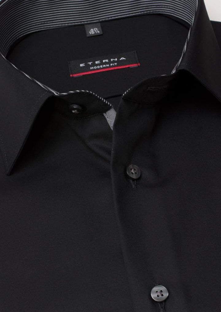 eterna Langarm Hemd MODERN FIT Popeline unifarben