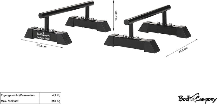 Bad Company Liegestützgriffe I Push Up Stand Bars für Liegestütze I Mixed Martial Arts (MMA) Paralle