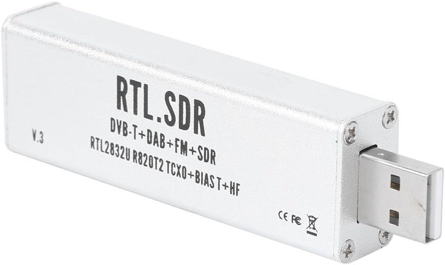 Elprico RTL SDR Stick, 0,1-MHz-1,7-GHz-Vollbandempfänger RTL SDR Funkkommunikationssystem-basiertes