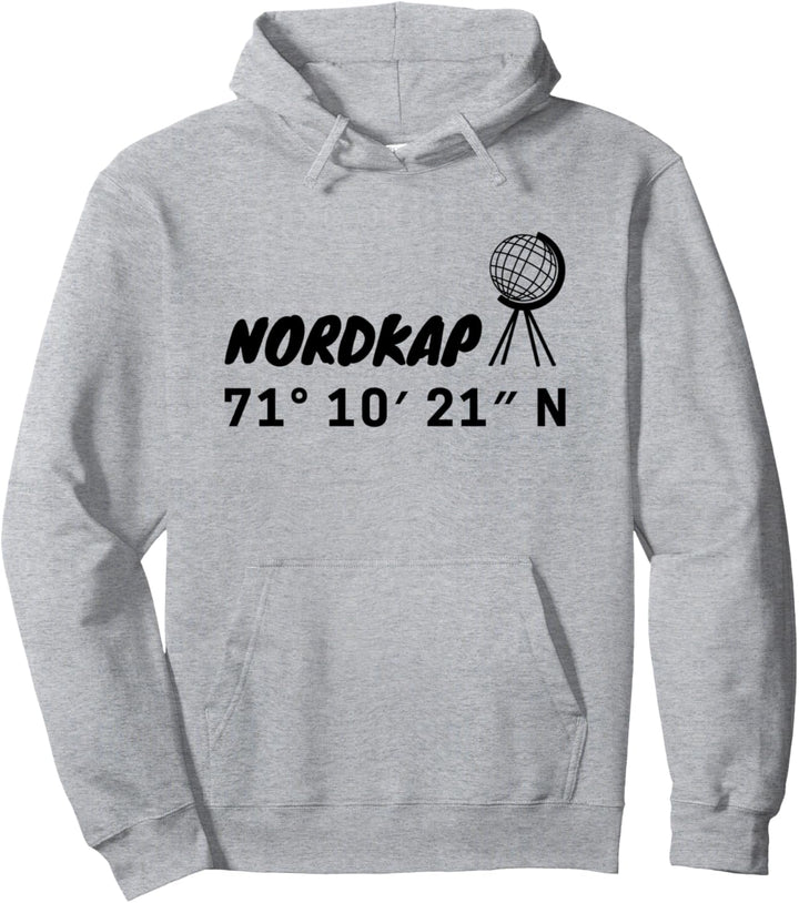 Nordkap Globus Koordinaten Pullover Hoodie