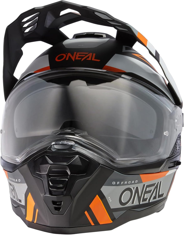 O'NEAL D-SRS Helm SOLID Schwarz S Schwarz/Grau/Orange, S Schwarz/Grau/Orange
