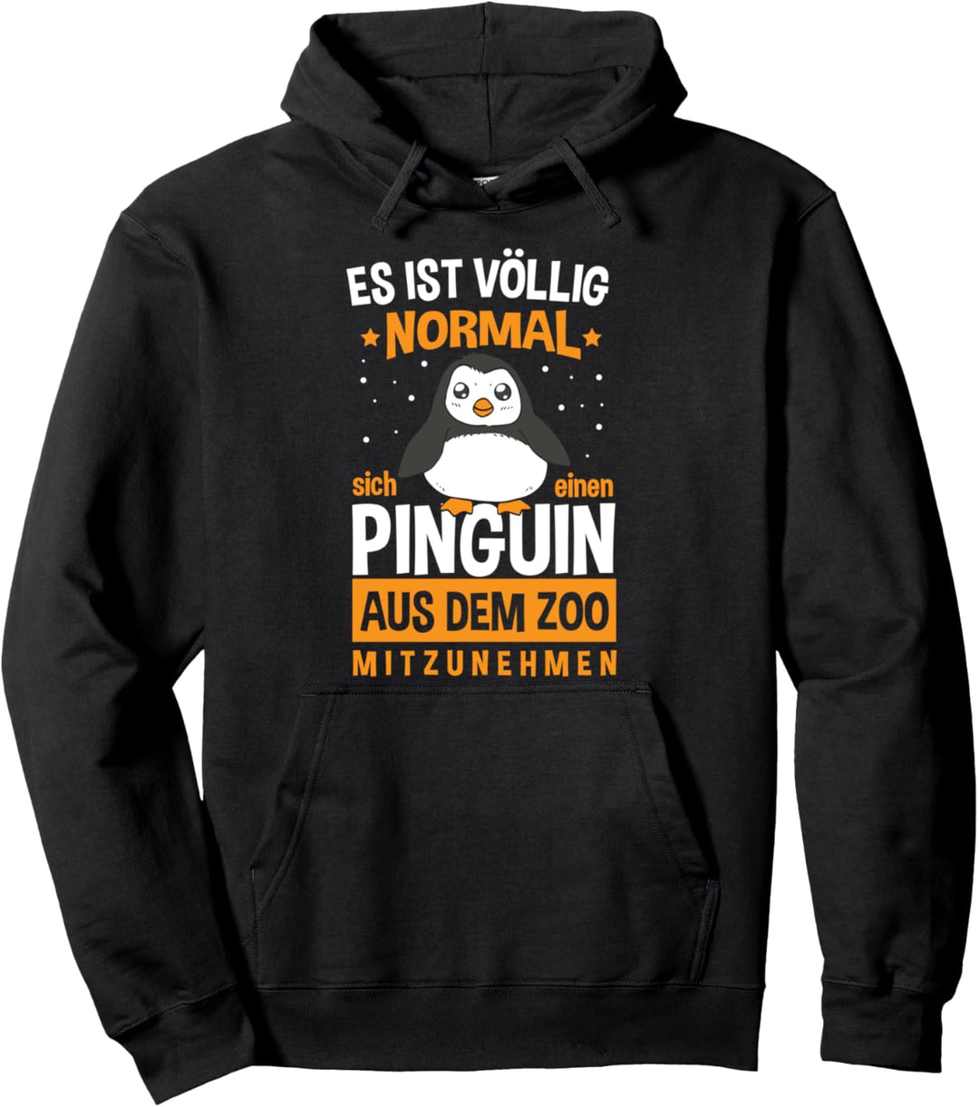 Pinguin Spruch Zoo Pinguine - Kinder Damen Pinguin Pullover Hoodie