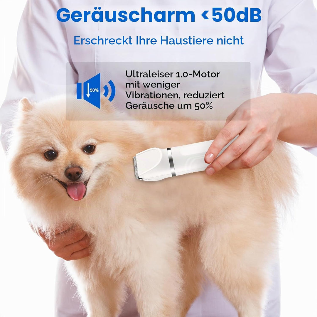 Pfotentrimmer für Hunde, 4-IN-1 Leise Schermaschine Katze Set, Profi Haarschneidemaschine für Katzen