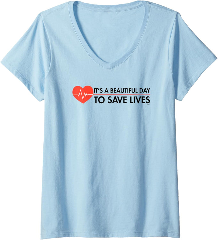 Grey's Anatomy Es ist ein Schöner Tag, um Leben zu Retten T-Shirt mit V-Ausschnitt