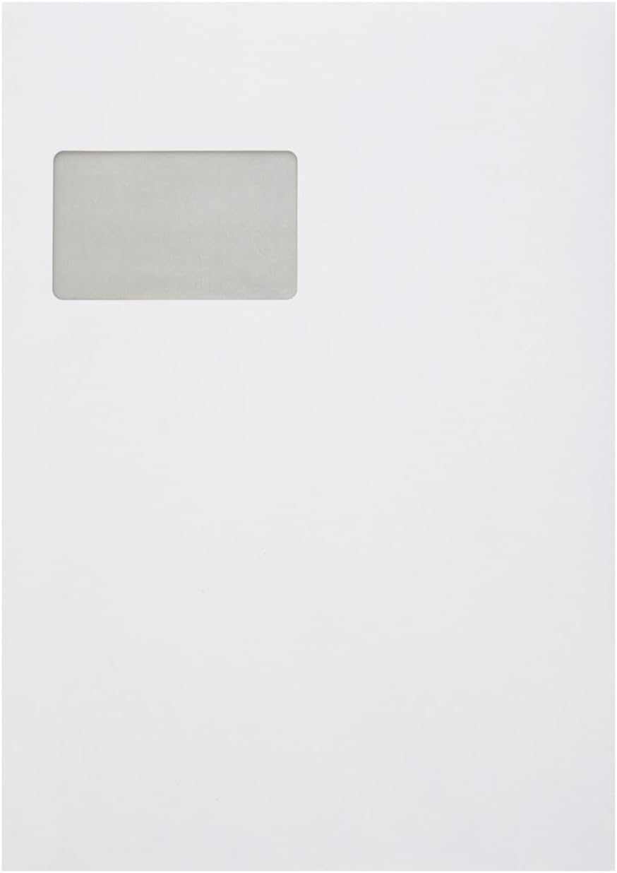 Idena 10251 - Versandtaschen DIN C4, 100 Stück haftklebend, Faltentaschen mit 2 cm Bodenfalte, Umsch
