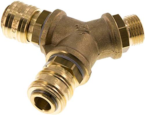 2-fach-Luftweiche mit Kupplungsdosen, G 1/2" Ausführung:2-fach Eingang E:G 1/2"