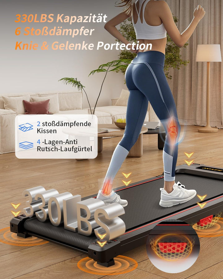 Anylife Laufband, Schreibtisch laufband,Walking Pad mit Steigung,kompakte Laufbänder，Walking Machine