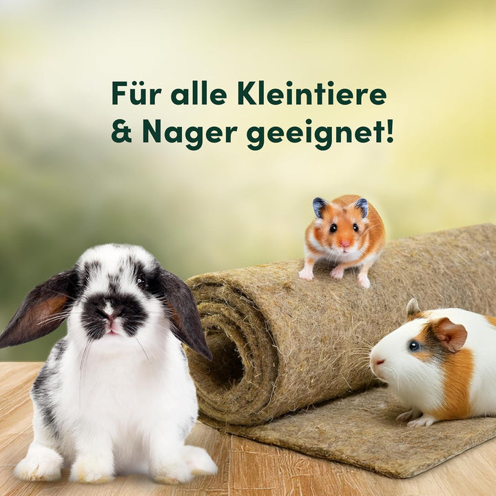 Hanfmatten für Nager (5 STK.) - Grösse 100 cm x 50 cm, 5 mm Dicker Nagerteppich aus 100% Hanf - Nage
