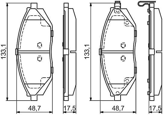 Bosch BP1679 Bremsbeläge - Vorderachse - ECE-R90 Zertifizierung - vier Bremsbeläge pro Set