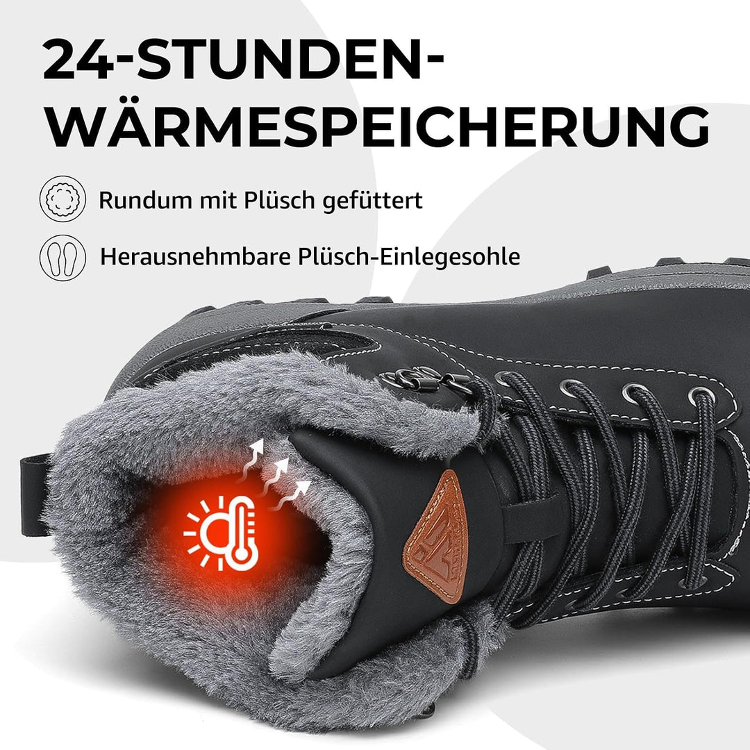 Mishansha Winterschuhe Warme Gefütterte Herren Damen Winterstiefel Wasserdicht Trekkingschuhe Wander