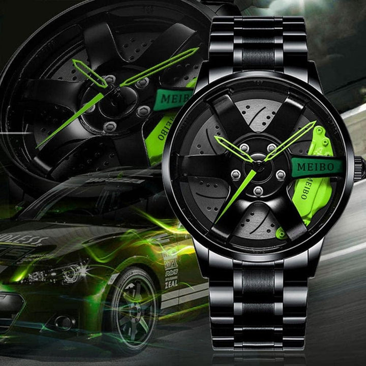 Herren-Sportuhr mit 3D-Hohlrad-Design, wasserdichte Edelstahluhr für Auto-Raduhren 1, 1