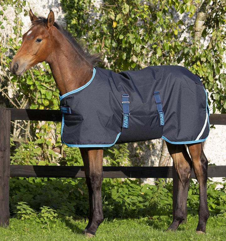 Horseware Outdoor-Decke für Pferde Amigo Foal Rug Marineblau/Blau 106 - 122 (85), Marineblau/Blau 10
