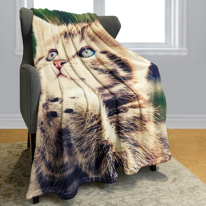 YISUMEI - 150 x 200 cm Decke - Liebenswerte Katze Fleecedecke,Kaschmir-Gefühl Kuscheldecke Geeignet