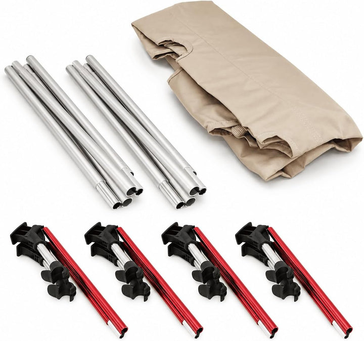 MidGard hochwertiges Feldbett, ultraleichtes Outdoorbett, klappbares Campingbett aus Aluminiumlegier