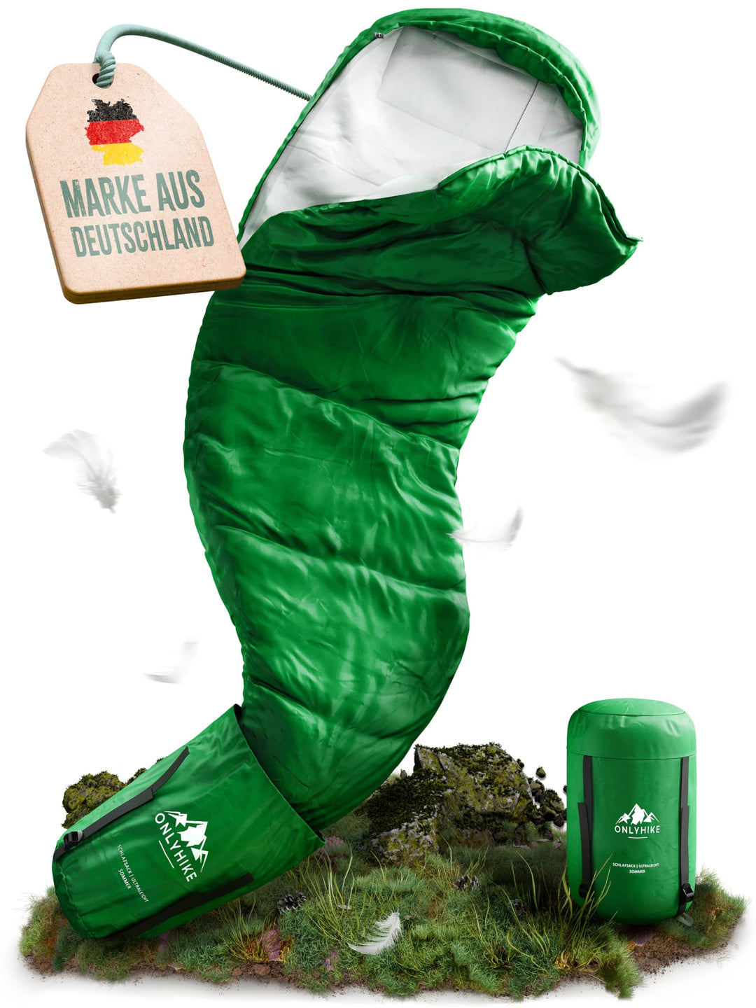Innovativer Sommerschlafsack kleines Packmass & Ultraleicht [ab 750g] | Schlafsack Ultraleicht in Gr