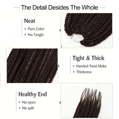 7Packs Box Braids Crochet Braids Hair Extensions Kanekalon Kunsthaar Crochet Hair Braids Haare Kunst