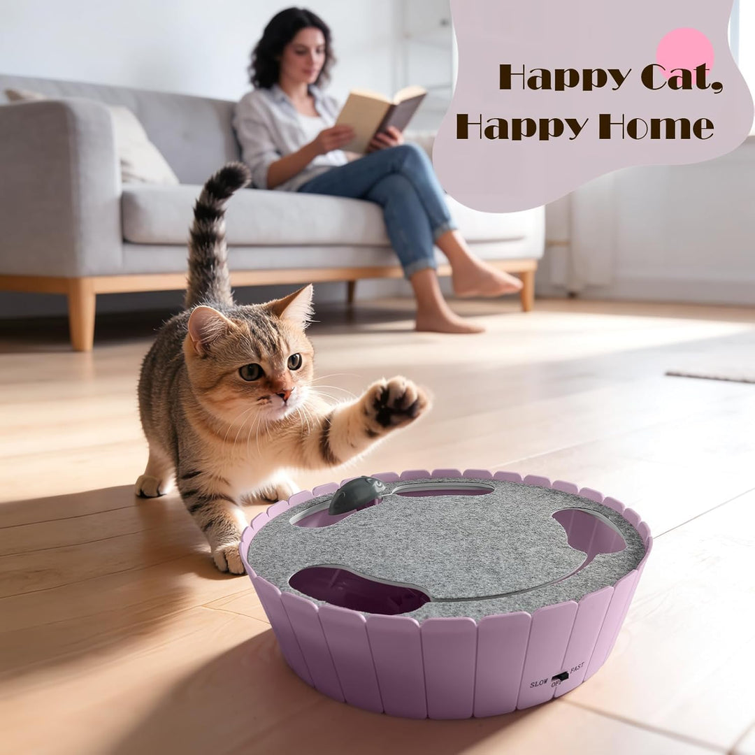 Pawaboo Katzenspielzeug Elektrische Maus, Interaktiv Kätzchen Spielzeug Katzenbett Kratzmatte Katzen