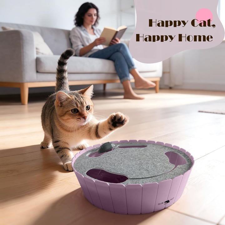 Pawaboo Katzenspielzeug Elektrische Maus, Interaktiv Kätzchen Spielzeug Katzenbett Kratzmatte Katzen