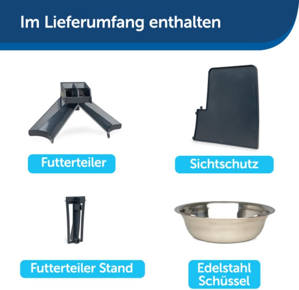 PetSafe 2 Tierfutterteiler mit nur einem Napf, Futterautomat für zwei Hunde oder Katzen, BPA-freier