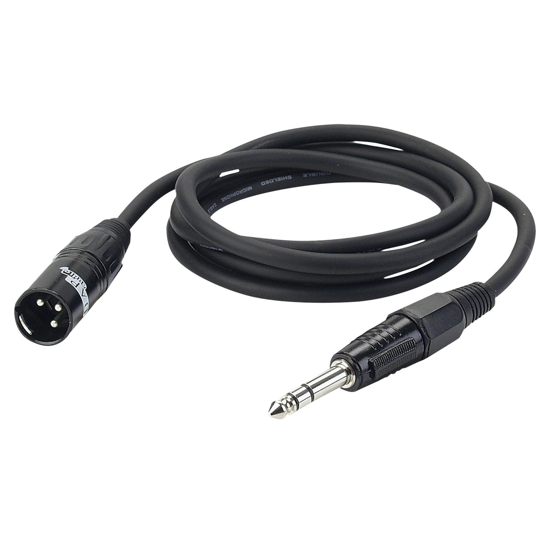XLR Male auf Klinke Stereo schwarz 6m