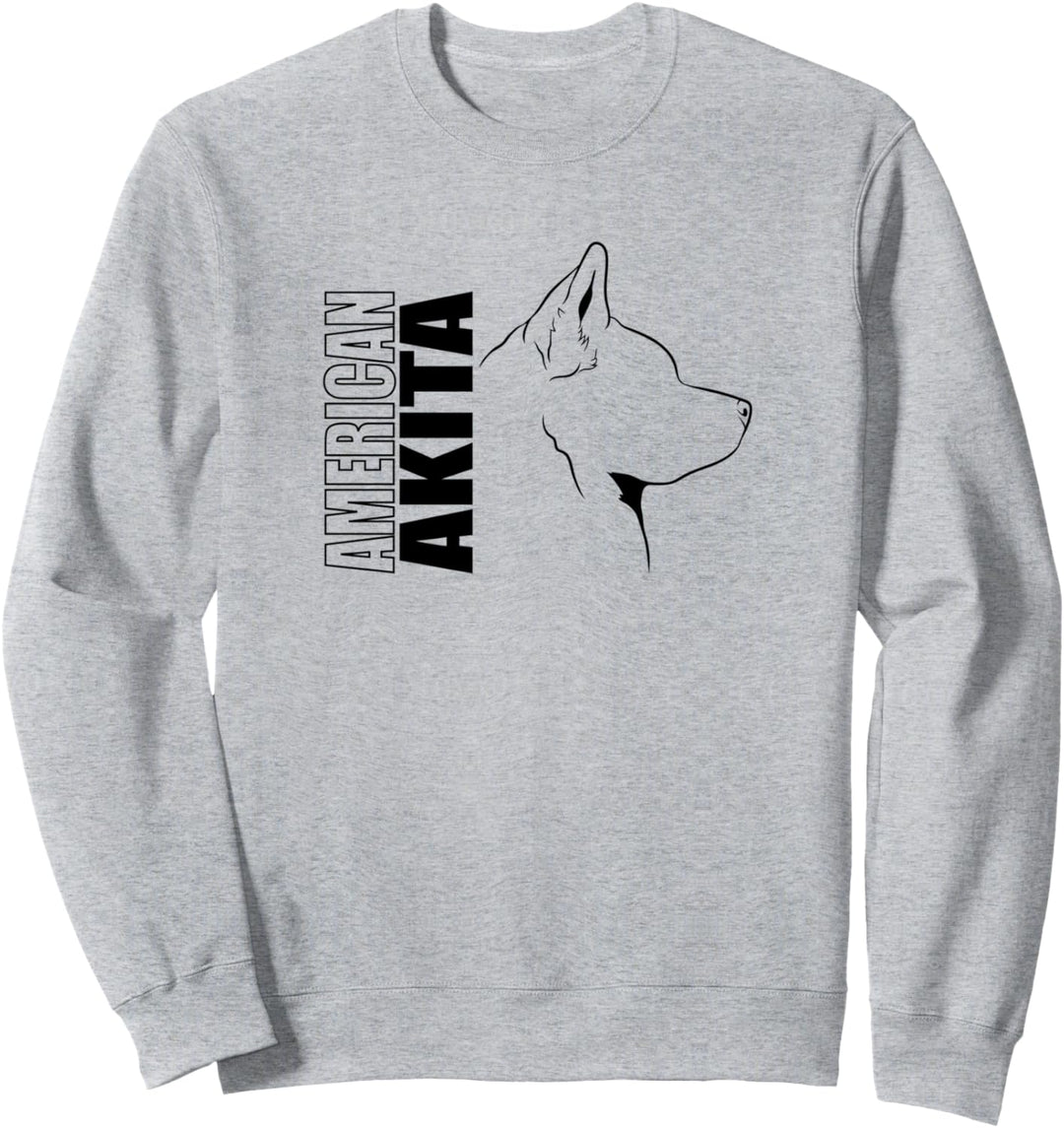 American Akita Profil Hunderasse Hund Hunde Sweatshirt