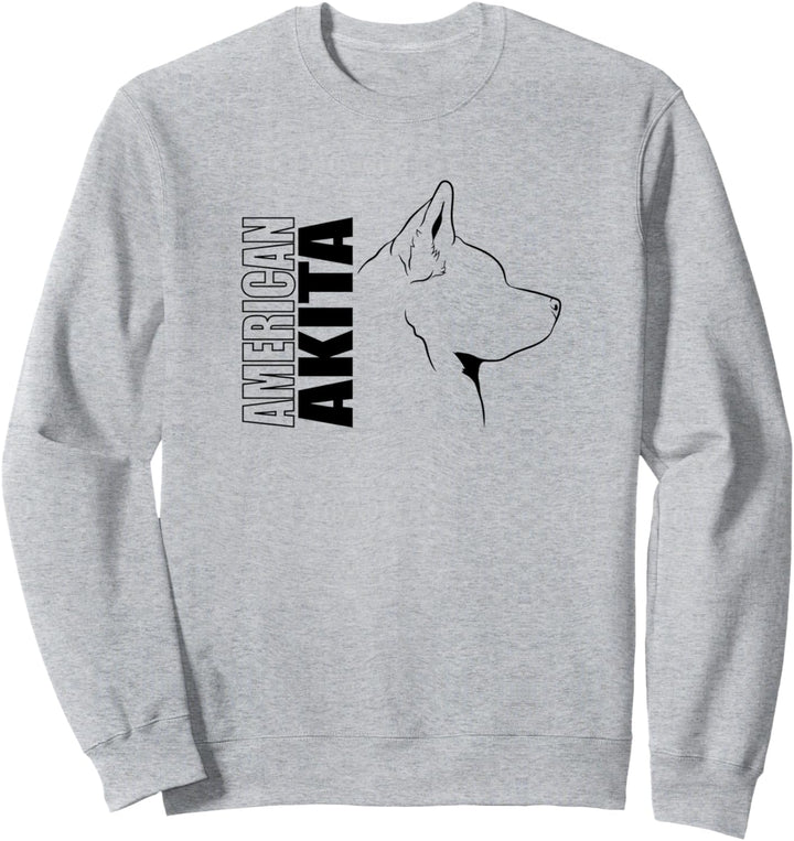 American Akita Profil Hunderasse Hund Hunde Sweatshirt