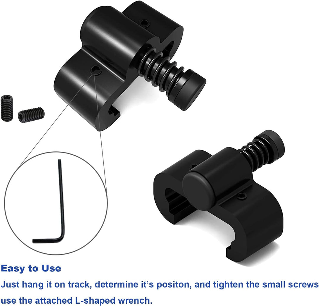 CCJH Schiebetürstopper für Scheunentürstopper, Scheunentürstopper, Hardware für obere Schiene, 1 Paa