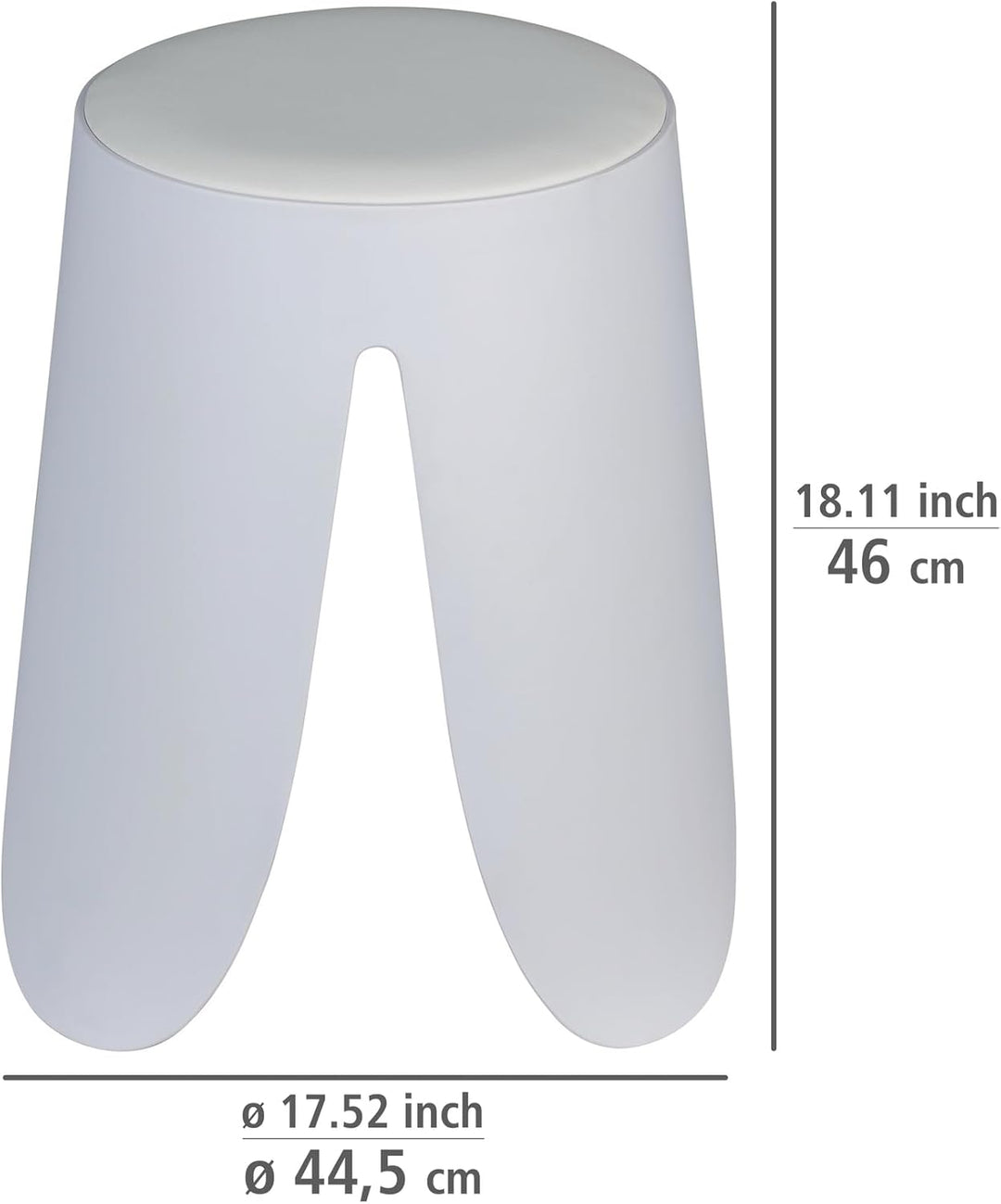 WENKO Badhocker Mod. Comiso, belastbar bis 180 kg, mit gepolsterter Sitzfläche und rutschsicheren Fü