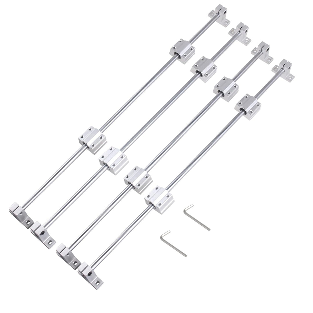 CNCMANS 4Stück 350mm Linearwelle Ø8mm Linearführung 350mm Linearführungen Präzisionswelle mit 8Stück