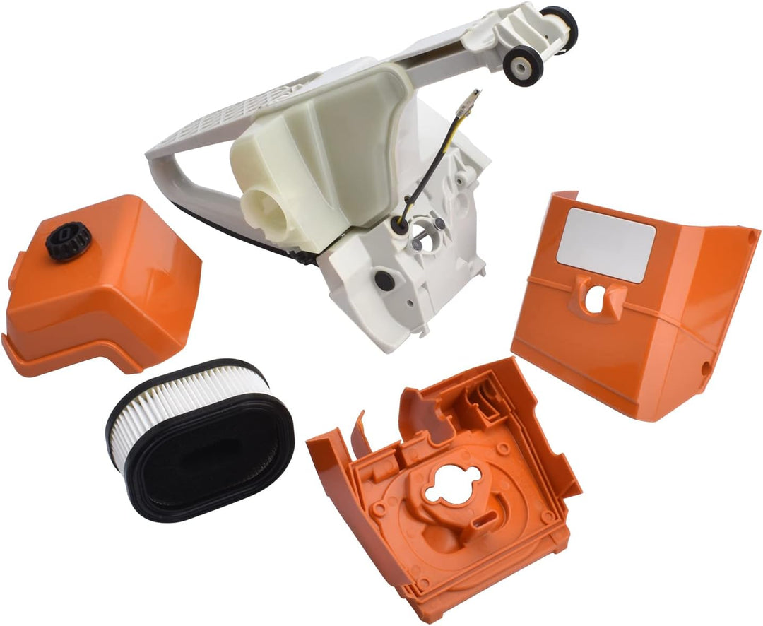 Cancanle Kraftstofftank hinterer Griff mit Luftfilter und Abdeckboden für STIHL MS440 044 Kettensäge