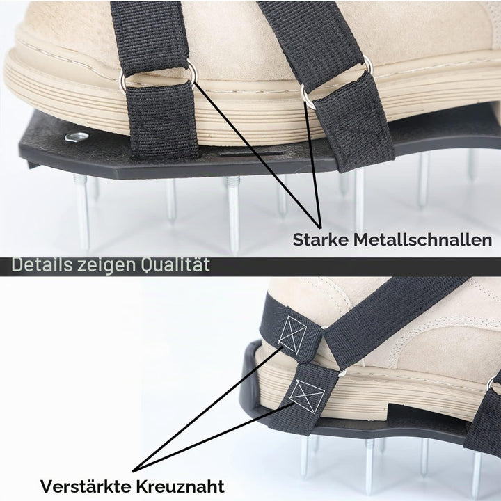 Rasenlüfter Schuhe, Nagelschuhe mit Klettverschluss Aerifizierer für Rasen mit Kostenlose Installati