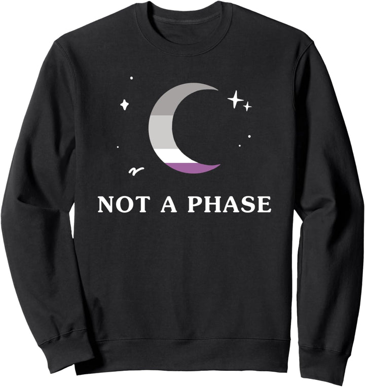 Keine Phase Asexuell LGBTQ Ace Pride Flagge Mond Sweatshirt