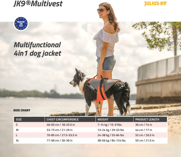 Julius-K9, Multivest, Grösse: S, UV Orange, S