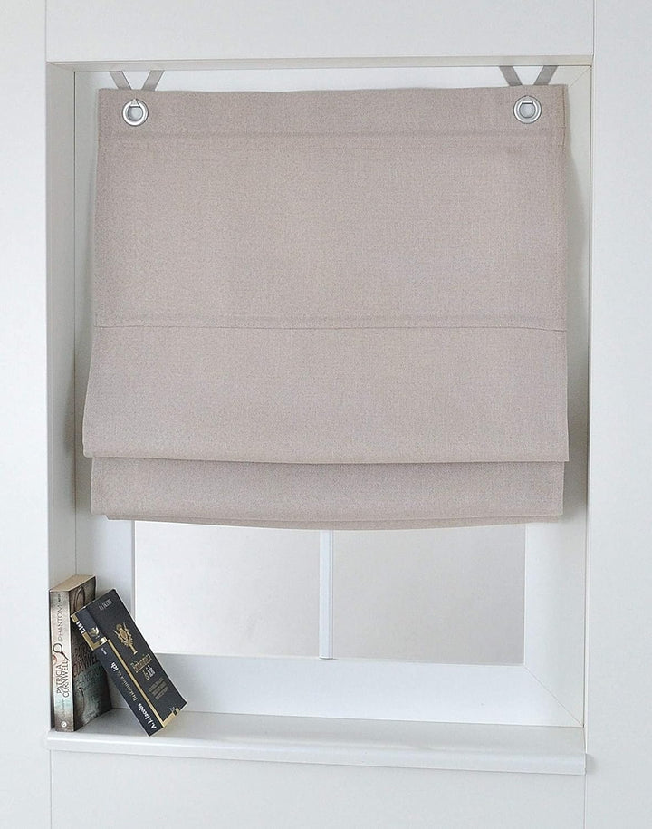 Kutti Raffrollo Ösenrollo Dimout Creme ca. 45 x 130 cm 130 x 120 cm Creme, 130 x 120 cm Creme