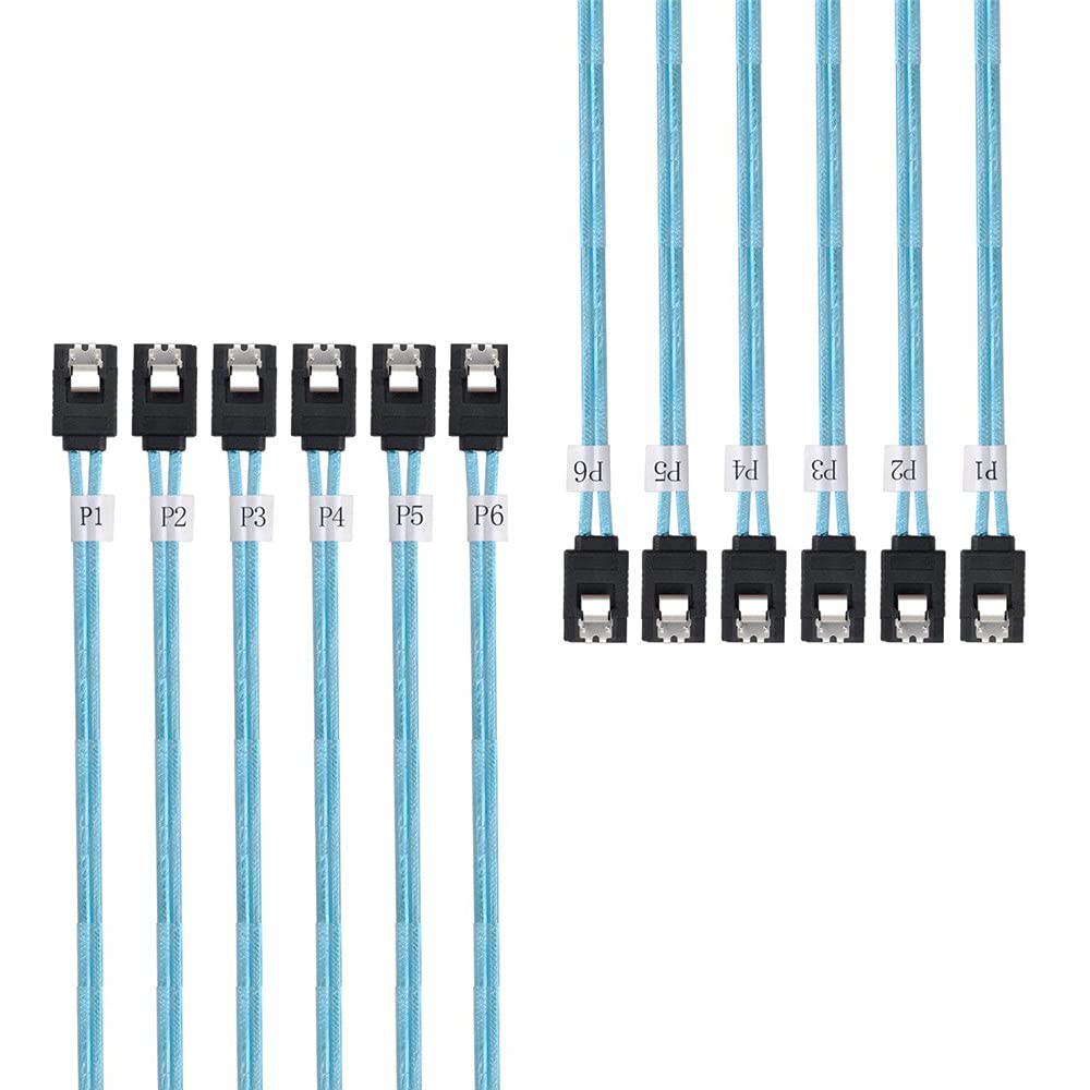 xiwai Intern 6 SATA 7pin auf 6 SATA 7pin Target SSD Festplatte 6Gbit/s Datenserver Raid-Kabel SATA 6
