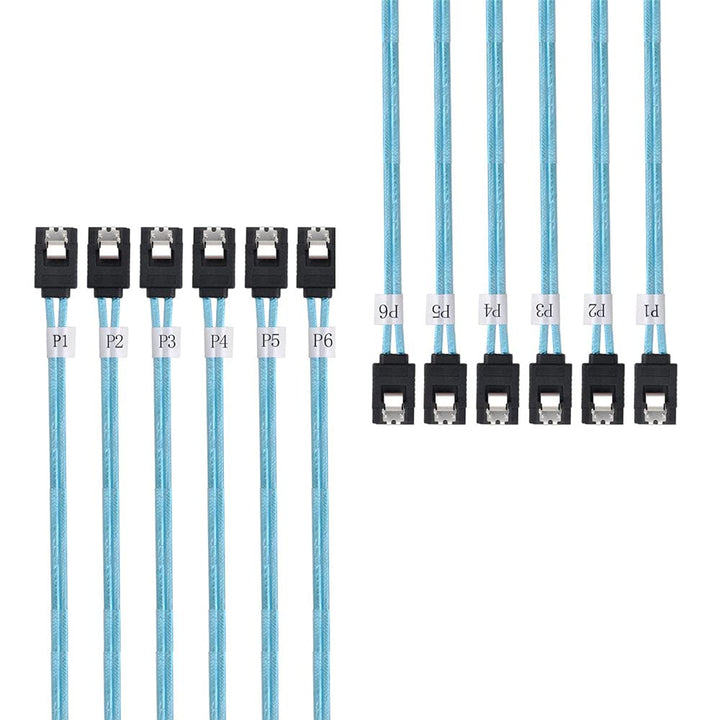 xiwai Intern 6 SATA 7pin auf 6 SATA 7pin Target SSD Festplatte 6Gbit/s Datenserver Raid-Kabel SATA 6