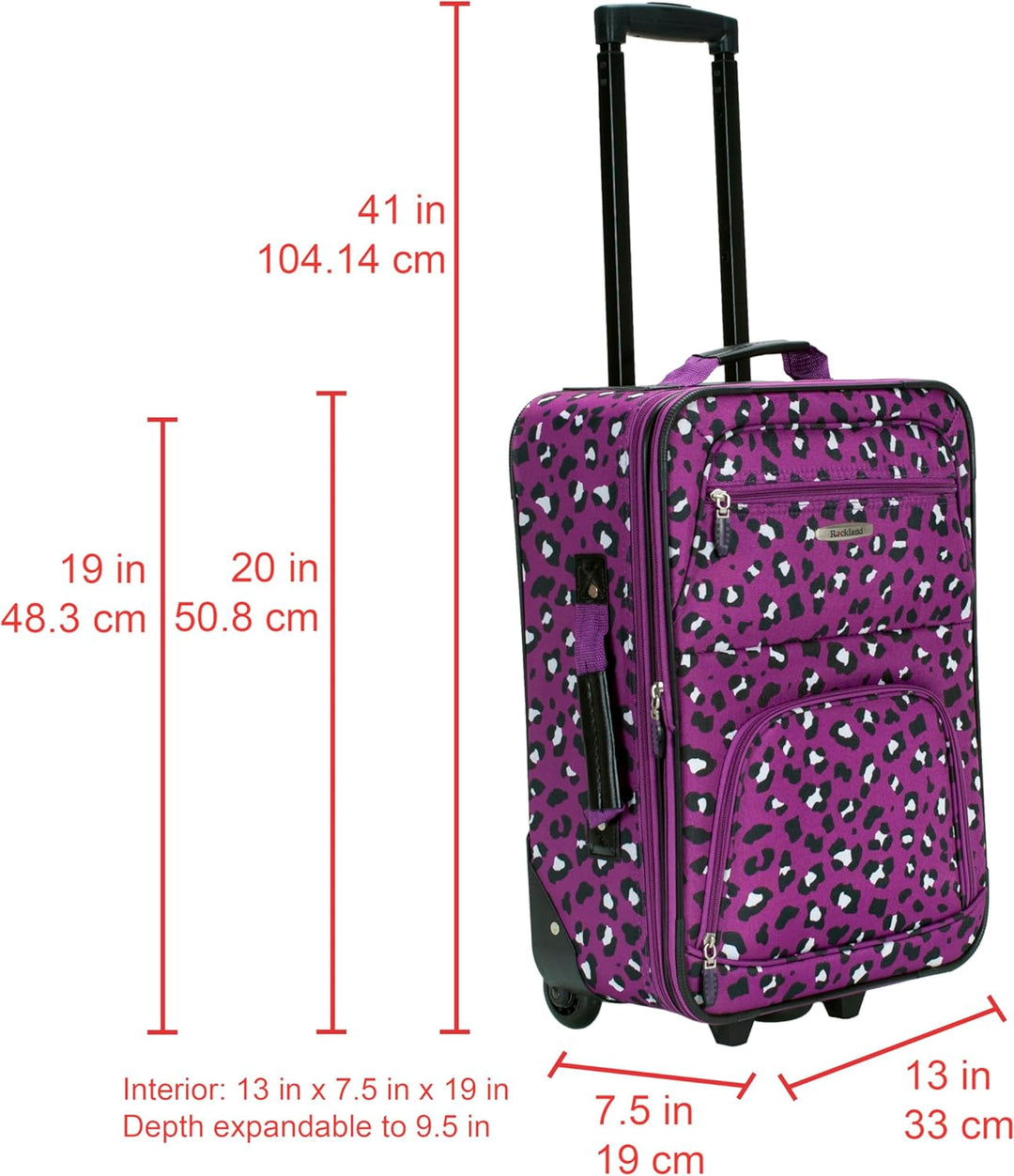 Rockland Bagage De Cabine Abs Extensible Melbourne 20 PO Koffer-Set, 38 Liter, Silber 51 in Silber,