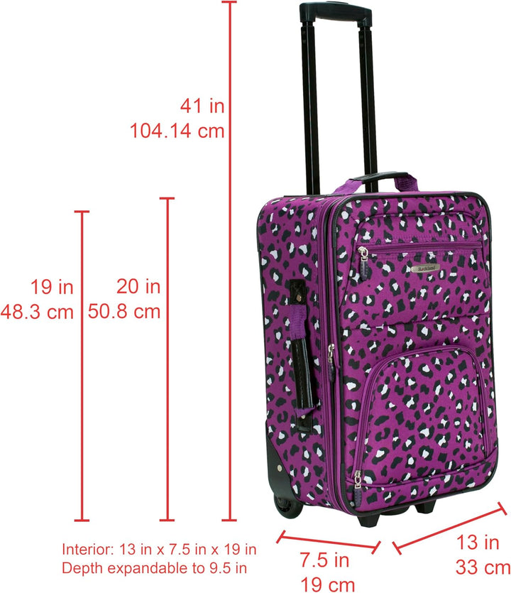 Rockland Bagage De Cabine Abs Extensible Melbourne 20 PO Koffer-Set, 38 Liter, Silber 51 in Silber,