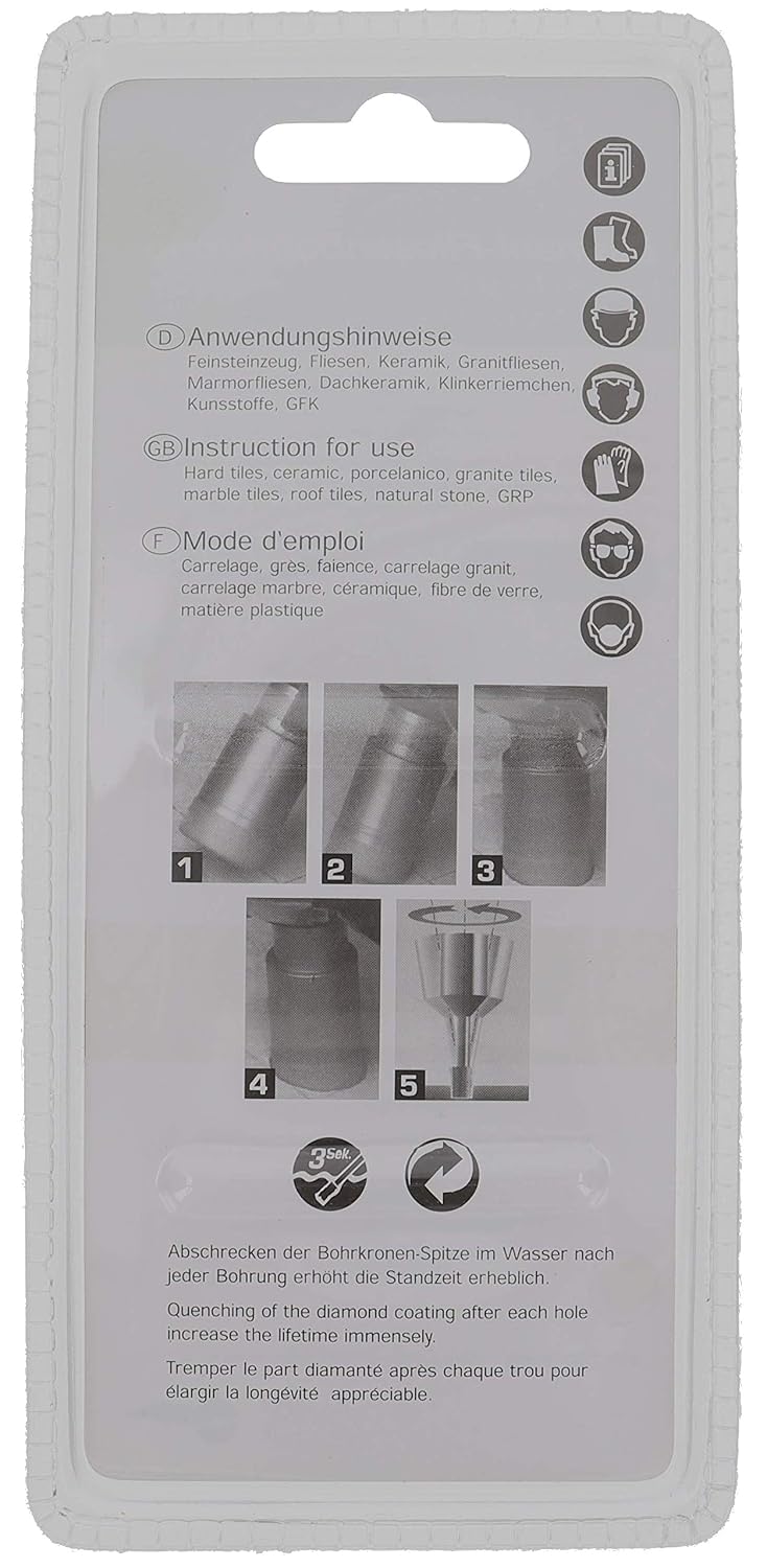 PRODIAMANT Profi Fliesenbohrer Fliese 10 mm x 6Kant Bit Aufnahme Diamantbohrer Winkelschleifer für t