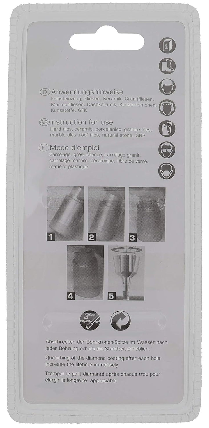 PRODIAMANT Profi Fliesenbohrer Fliese 10 mm x 6Kant Bit Aufnahme Diamantbohrer Winkelschleifer für t