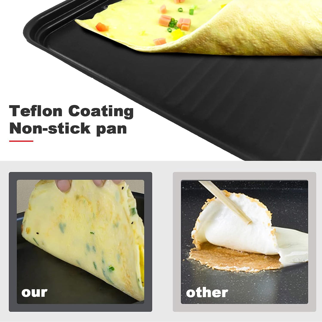 HengBO Raclette Grill für 6 8 10 Personen mit 8 Rraclette Pfannen 4 4 Holzspatel Antihaft-beschichte